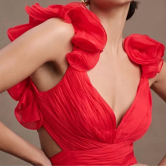 Mac Duggal  Rosette chiffon Empire waist gown - Picture 6 of 9